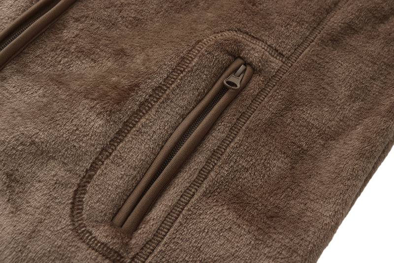 Adult Unisex Basic Fleece Jacket - CARAMEL