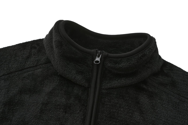 Adult Unisex Basic Fleece Jacket - BLACK