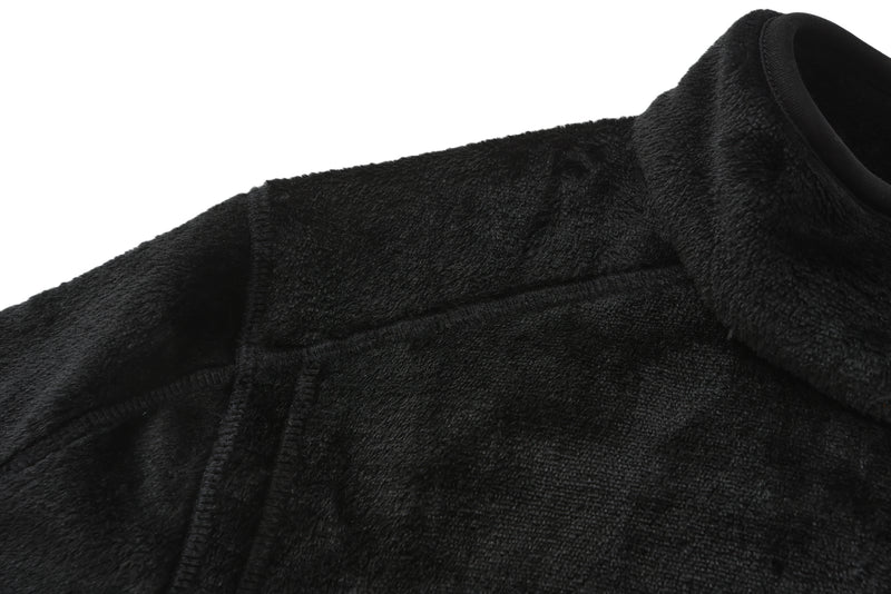 Adult Unisex Basic Fleece Jacket - BLACK