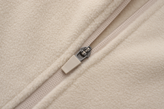 Unisex Basic Polar Fleece Jacket - BEIGE