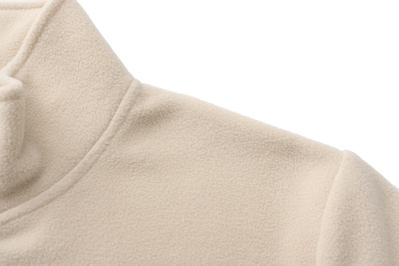 Unisex Basic Polar Fleece Jacket - BEIGE