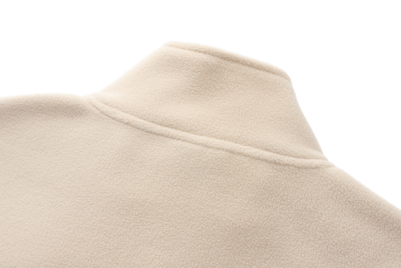 Unisex Basic Polar Fleece Jacket - BEIGE