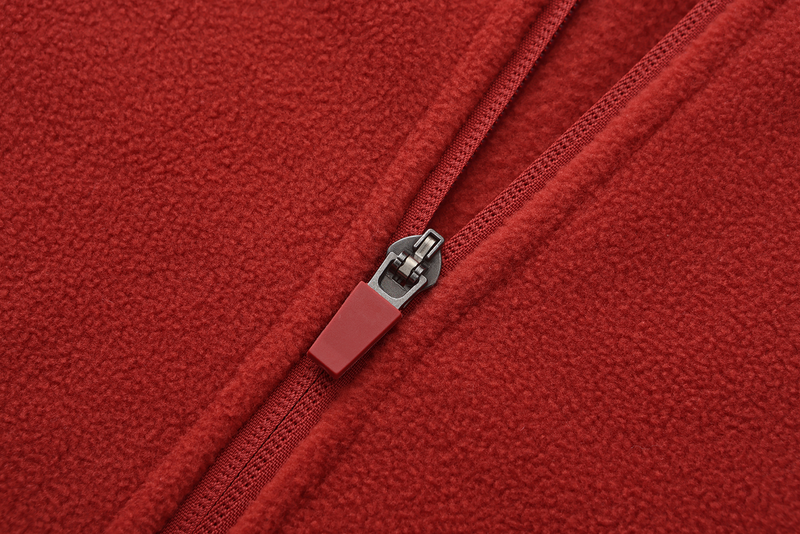 Unisex Basic Polar Fleece Jacket - RED