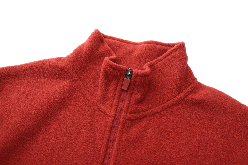 Unisex Basic Polar Fleece Jacket - RED