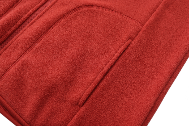 Unisex Basic Polar Fleece Jacket - RED