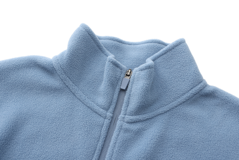 Unisex Basic Polar Fleece Jacket - BLUE