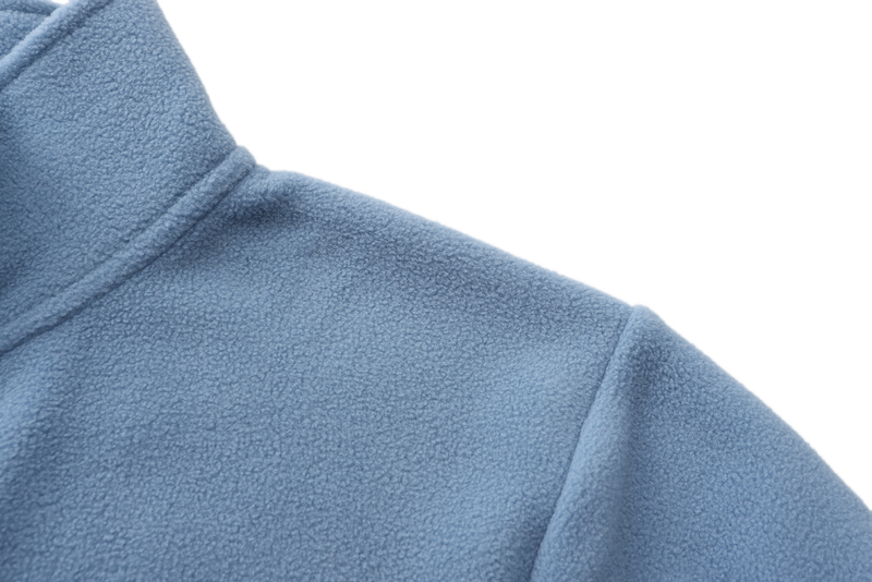 Unisex Basic Polar Fleece Jacket - BLUE