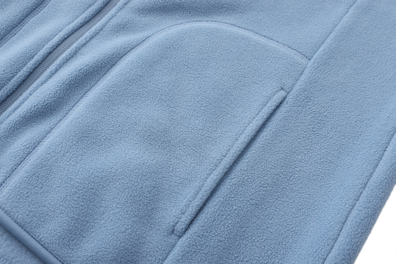 Unisex Basic Polar Fleece Jacket - BLUE