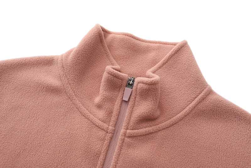 Unisex Basic Polar Fleece Jacket - LIGHT BROWN