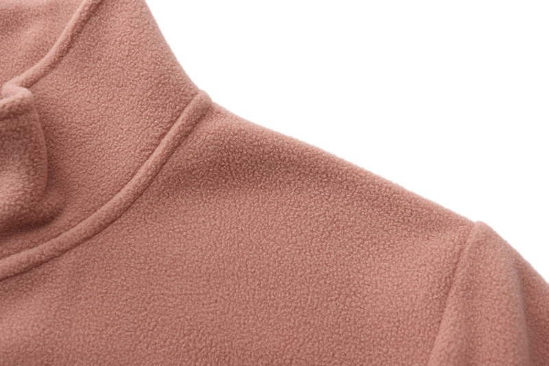 Unisex Basic Polar Fleece Jacket - LIGHT BROWN