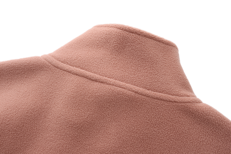 Unisex Basic Polar Fleece Jacket - LIGHT BROWN