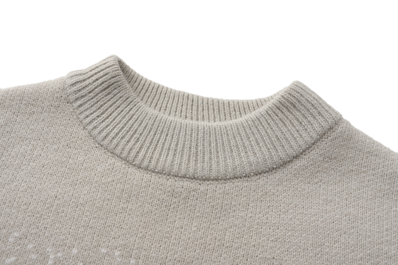 Women Crew Neck Gradient Knitted Sweater