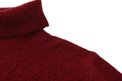 Wool Blend Turtleneck Knitted Sweater