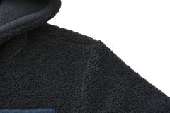 Hoodie Sherpa Fleece Jacket - NAVY