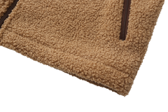 Hoodie Sherpa Fleece Jacket - LIGHT BROWN