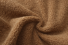 Hoodie Sherpa Fleece Jacket - LIGHT BROWN
