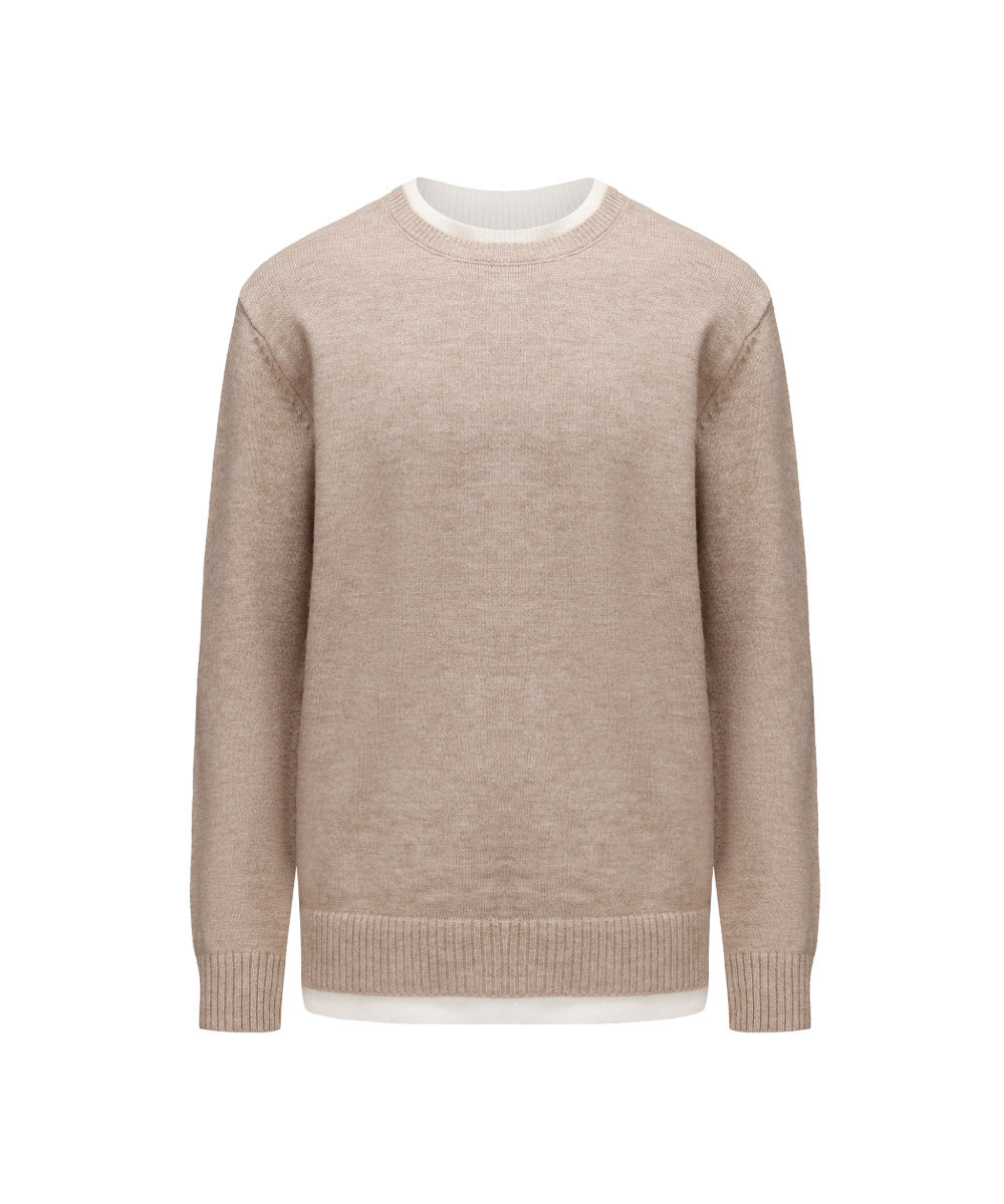 Men Crew Neck Knitted Sweater