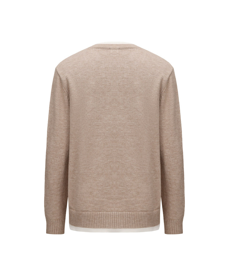 MEN CREW NECK KNITTED SWEATER