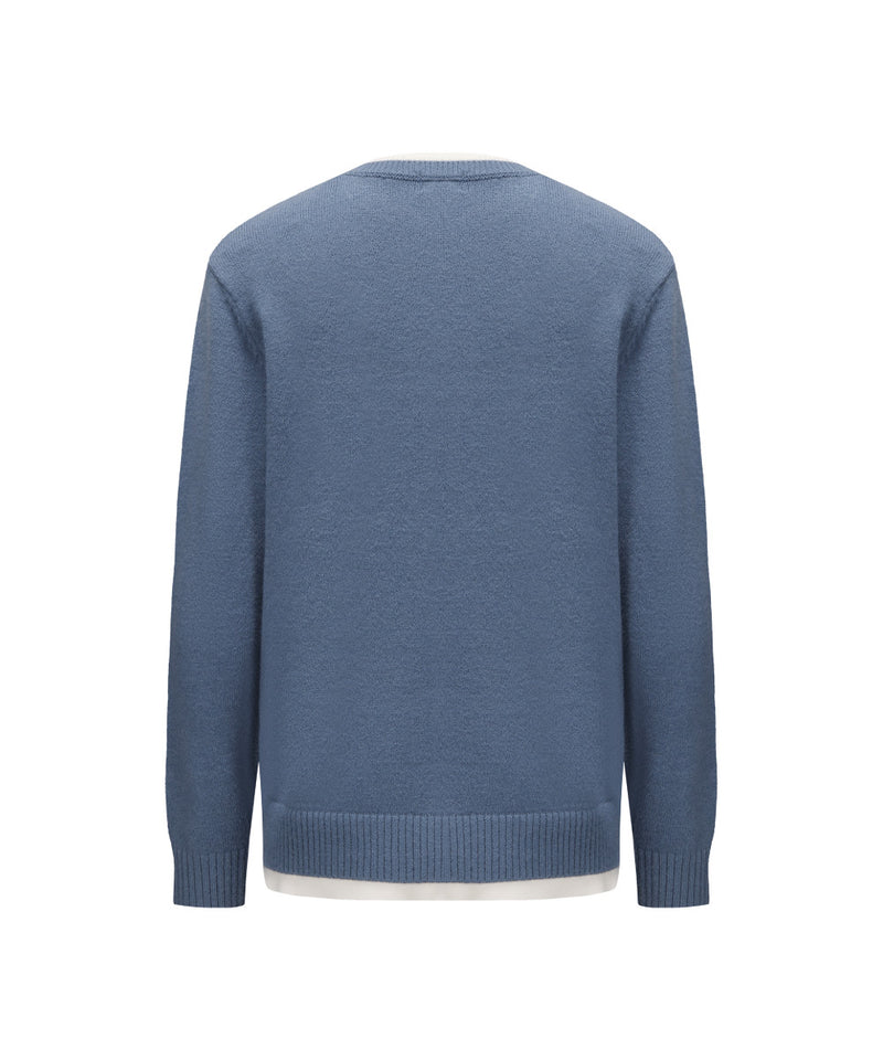 MEN CREW NECK KNITTED SWEATER