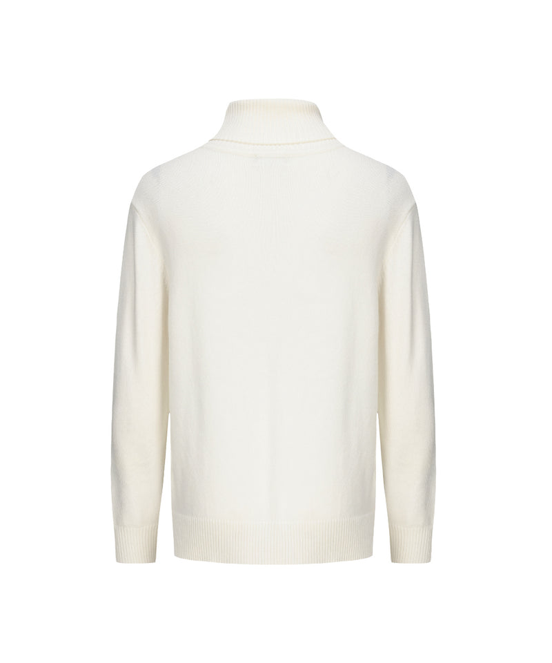 MEN BASIC TURTLE NECK KNITTED SWEATER