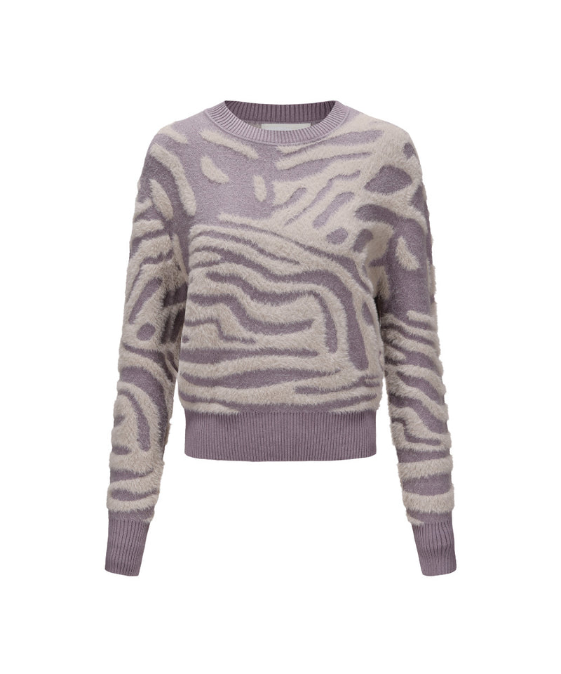 WOMEN CREW NECK KNITTED SWEATER