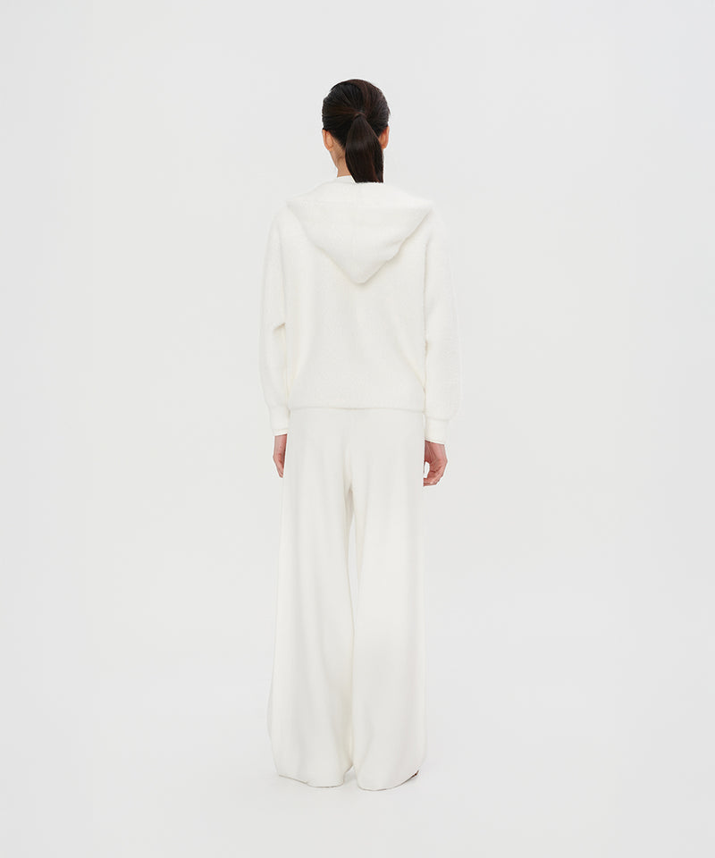 WOMEN BUTTON HOODIE KNITTED CARDIGAN