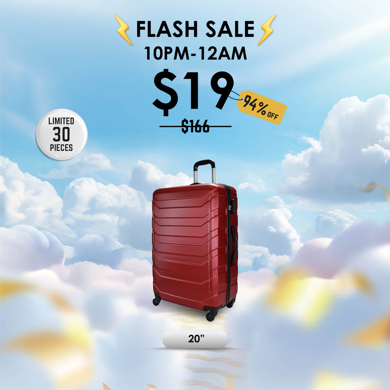 12 May 10PM-12AM : Shocking Sale $19 URBANlite 20" | 4-Wheel Spinner | Anti-Scratch | Hard Case Luggage