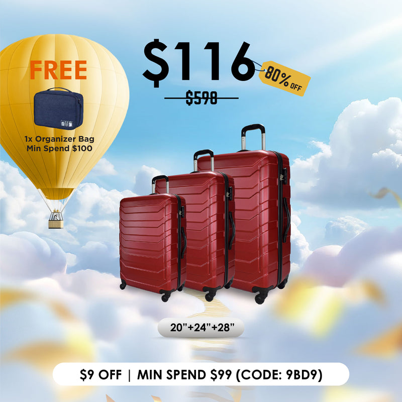 URBANlite Ledge 20"+24"+28" Bundle | 4-Wheel Spinner | Hard Case Luggage
