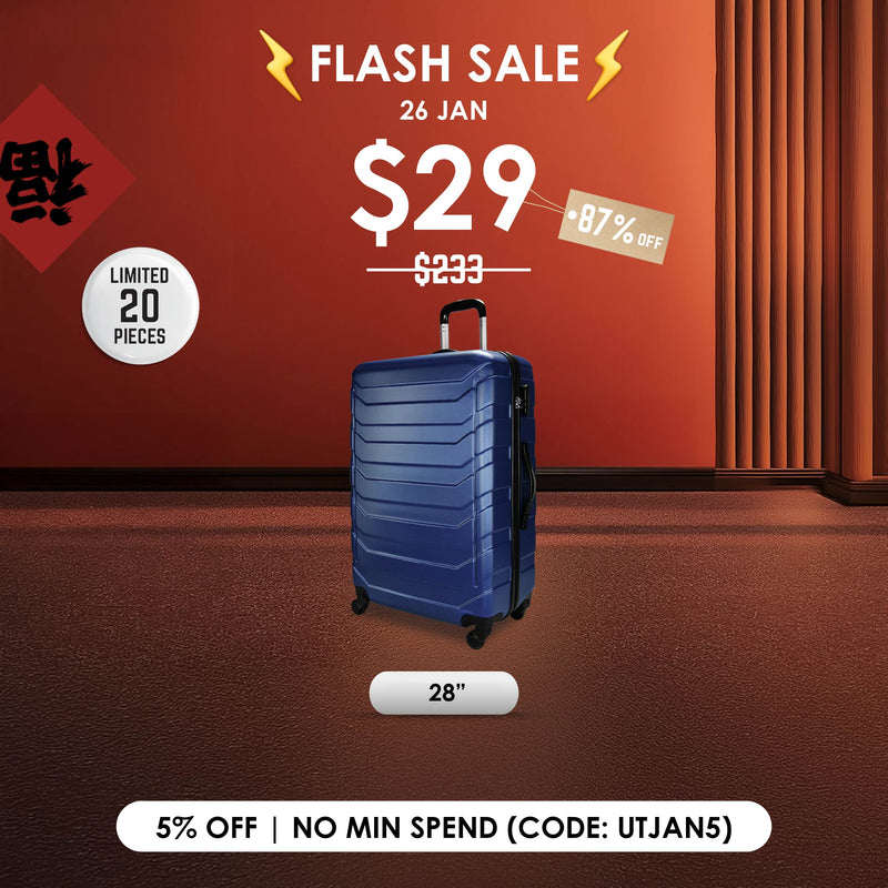 Flash Sale $29 URBANlite 28" | 4-Wheel Spinner | Anti-Scratch | Hard Case Luggage