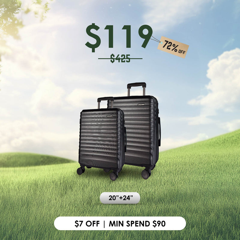 URBANlite LUSH  20"+24" 360° 8-Wheel Spinner | TSA Lock I Expandable |Hard Case Luggage