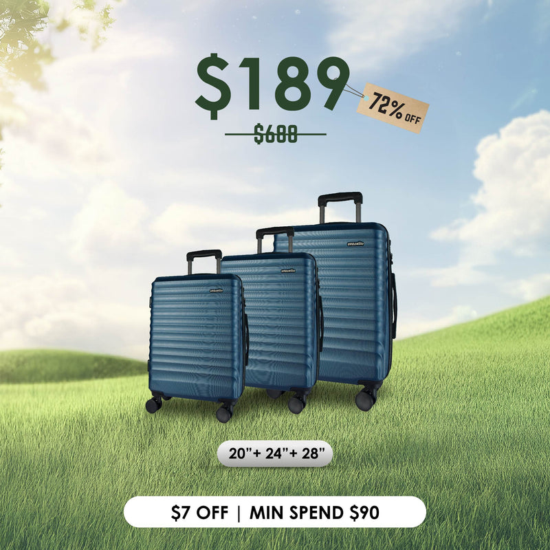(NEW LAUNCH)URBANlite LUSH 3 in 1 (20"+24"+28") 360° 8-Wheel Spinner | TSA Lock I Expandable |Hard Case Luggage-ULH 22912