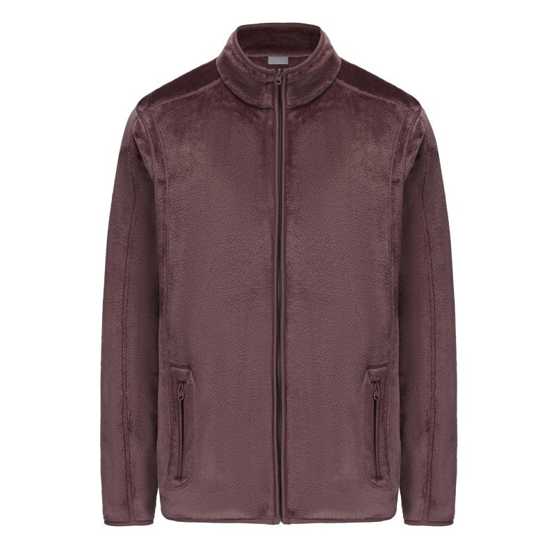 Adult Unisex Basic Fleece Jacket - PLUM