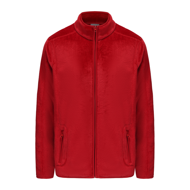 Adult Unisex Basic Fleece Jacket - RED