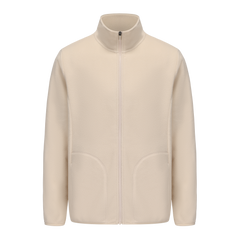 Unisex Basic Polar Fleece Jacket - BEIGE