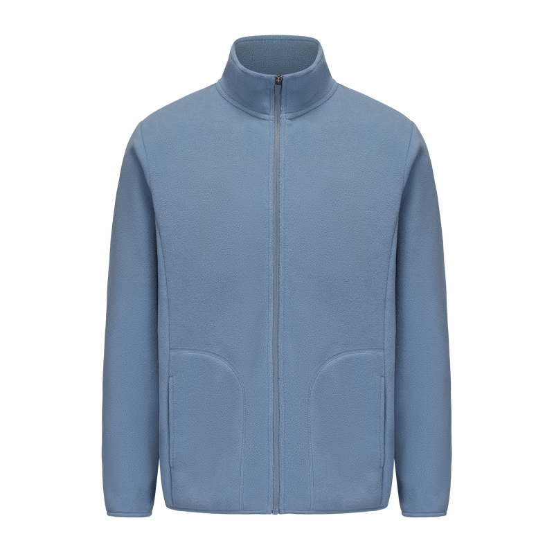 Unisex Basic Polar Fleece Jacket - BLUE