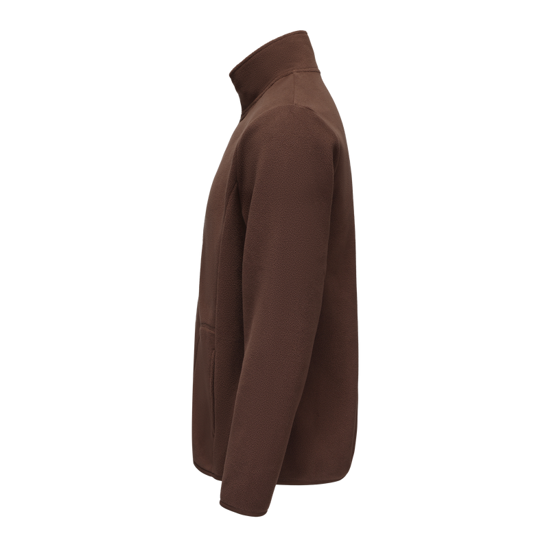 Unisex Basic Polar Fleece Jacket - DARK BROWN