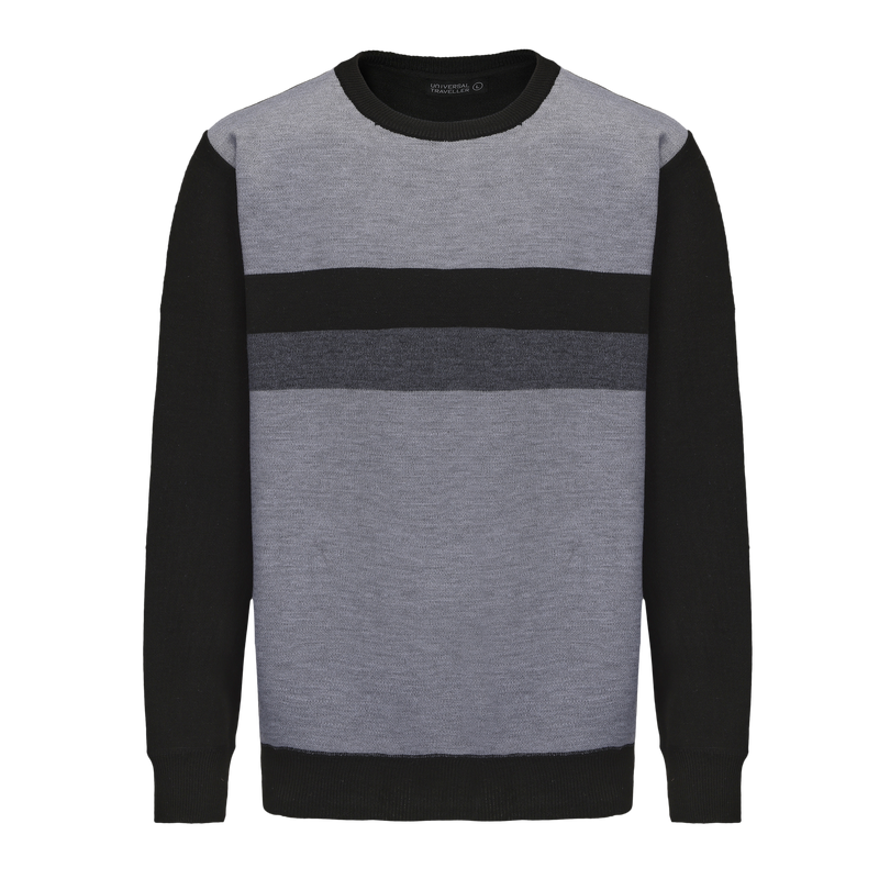 Crew Neck Striped Knitted Sweater