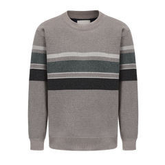 Crew Neck Striped Knitted Sweater