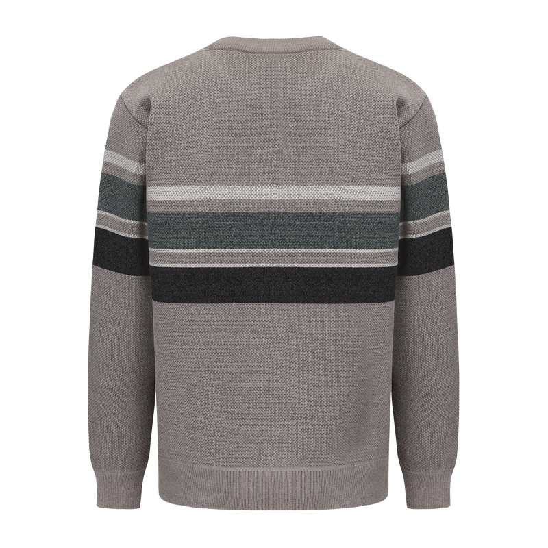 Crew Neck Striped Knitted Sweater