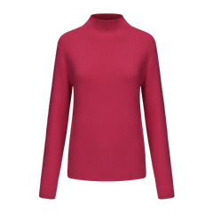 Women Mock Neck Knitted Sweater