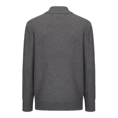 Henley Mock Neck Knitted Sweater