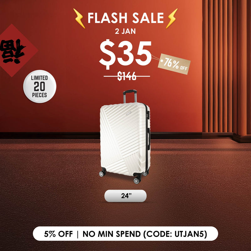 Flash Sale $35 URBANlite 24" | 8-Wheel Spinner | Anti-Scratch | Hard Case Luggage