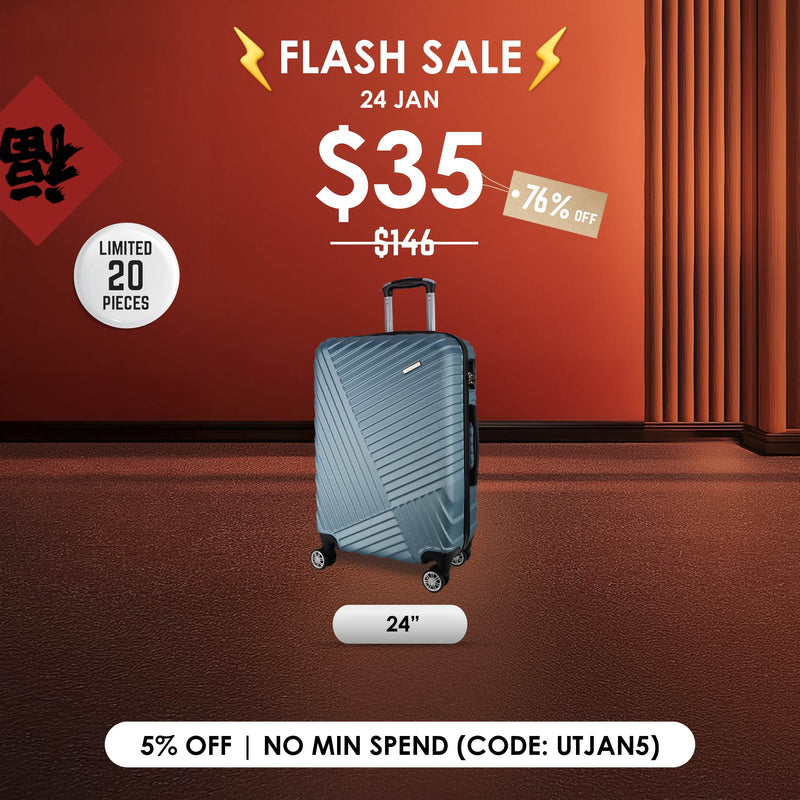 Flash Sale $35 URBANlite 24" | 8-Wheel Spinner | Anti-Scratch | Hard Case Luggage