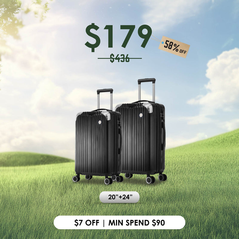 Terminal Prime 20"+24"  360° 8-Wheel Spinner | TSA Lock I Expandable I Corner Guard IABS +PC
