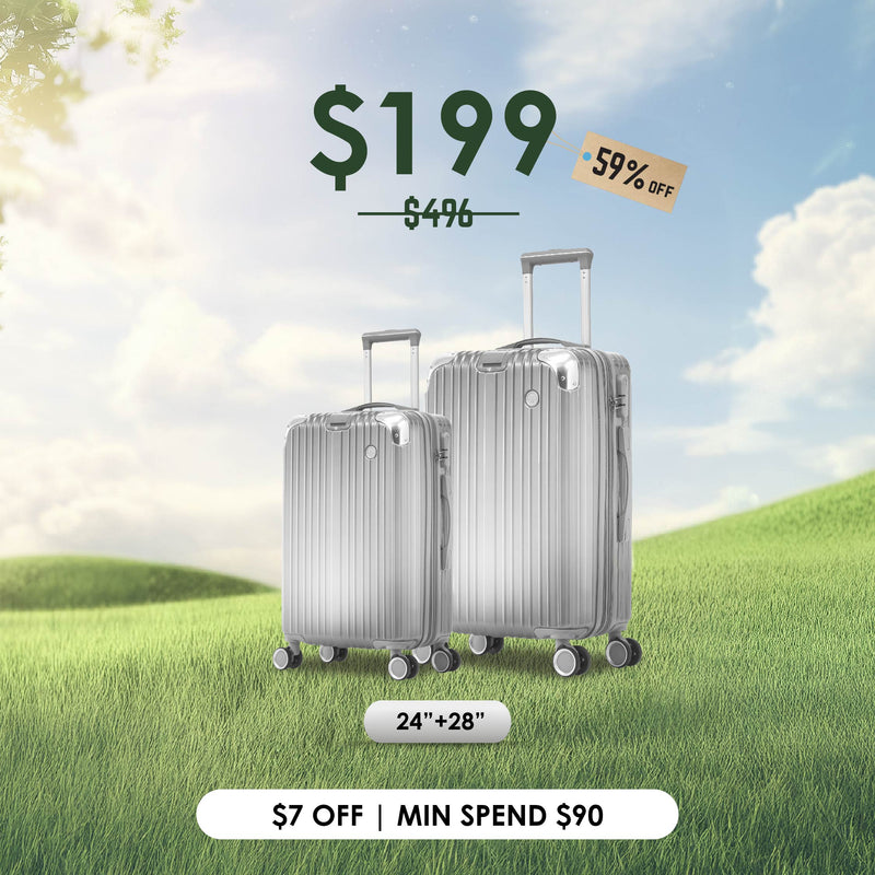 Terminal Prime 24"+28"  360° 8-Wheel Spinner | TSA Lock I Expandable I Corner Guard IABS +PC