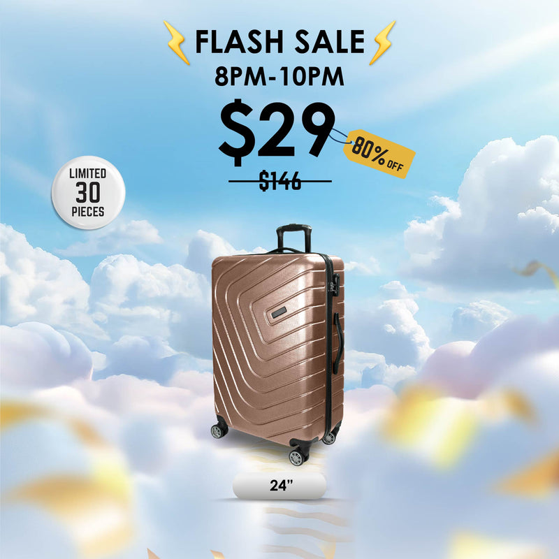 9 May 8PM-10PM :- Shocking Sale $29 URBANlite 24" | 8-Wheel Spinner | Anti-Scratch | Hard Case Luggage