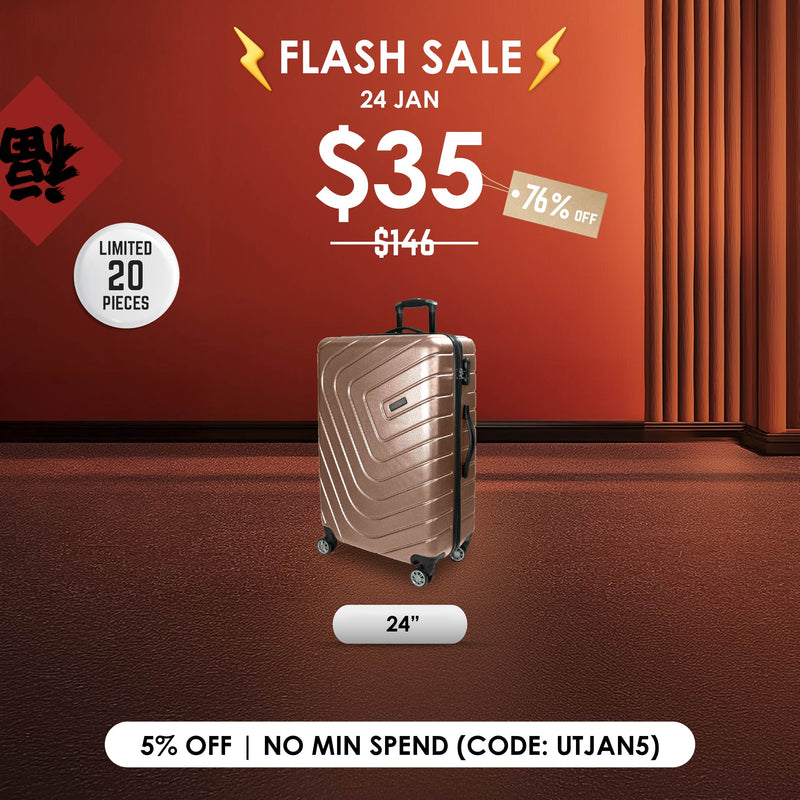 Flash Sale $35 URBANlite 24" | 8-Wheel Spinner | Anti-Scratch | Hard Case Luggage