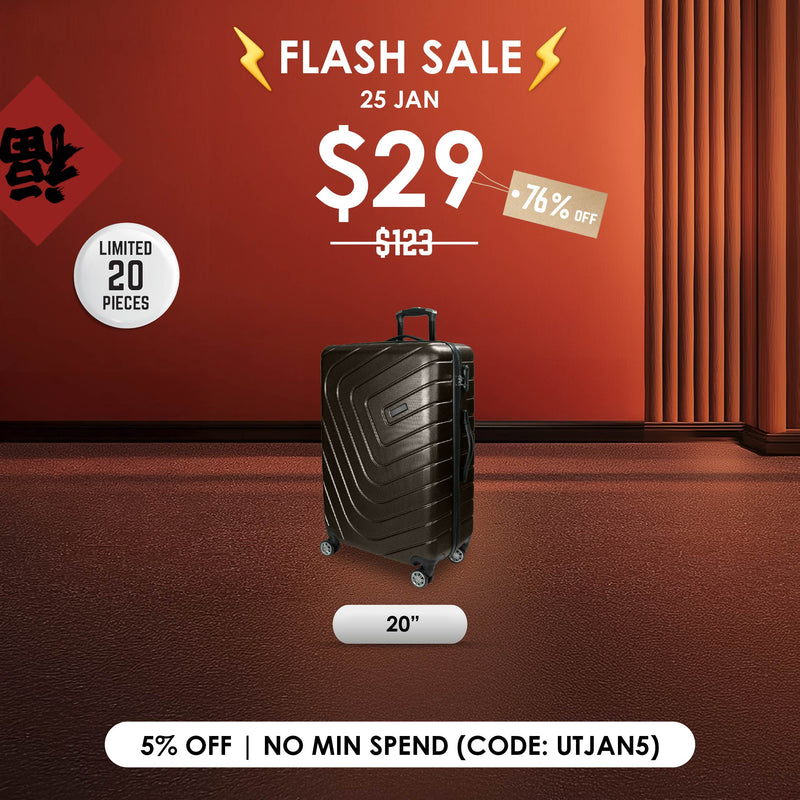 Flash Sale $29 URBANlite 20" | 8-Wheel Spinner | Anti-Scratch | Hard Case Luggage