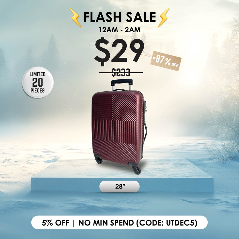 Flash Sale $29 URBANlite 28" | 4-Wheel Spinner | Anti-Scratch | Hard Case Luggage