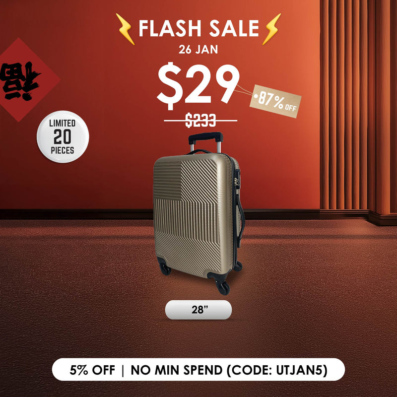 Flash Sale $29 URBANlite 28" | 4-Wheel Spinner | Anti-Scratch | Hard Case Luggage